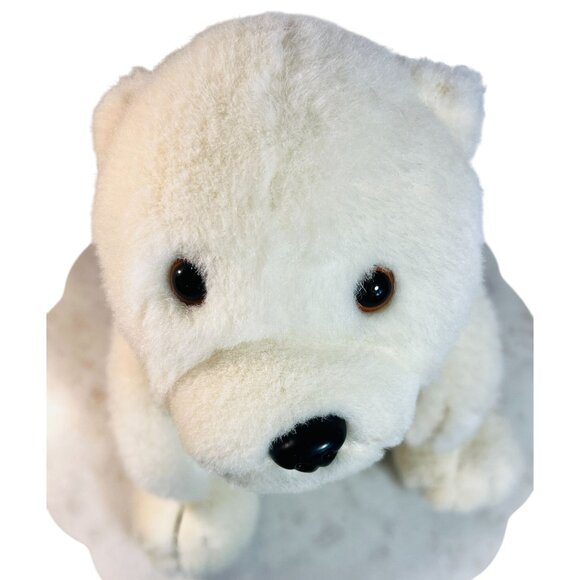'93 Coca-Cola Polar Bear Plush Cuddly Animal Toy 10" Soft White Collectible - Picture 5 of 5